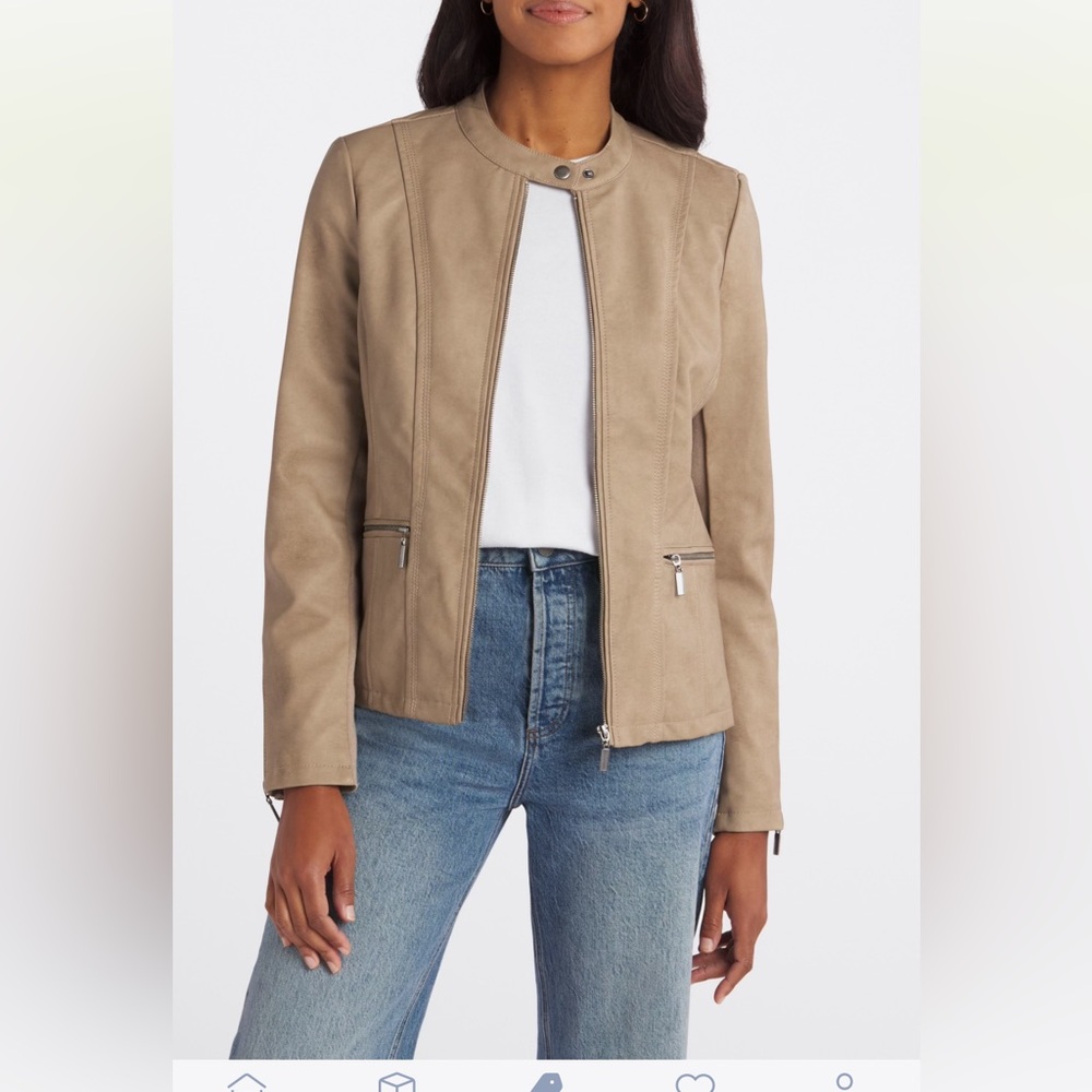 Mo-Ka Ebele Faux Leather Moto Jacket XL